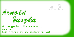 arnold huszka business card
